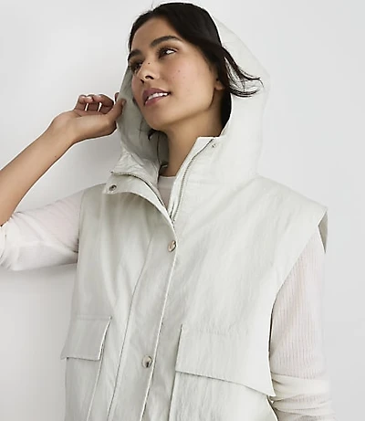 Lou & Grey Hooded Cargo Vest