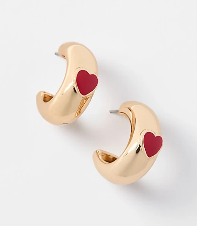 Heart Hoop Earrings