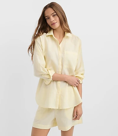Linen Cotton Everyday Oversized Pocket Shirt