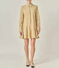 English Factory Collar Flare Skirt Dress
