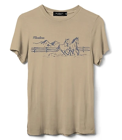 Junk Food Montana Horses Vintage Tissue Tee