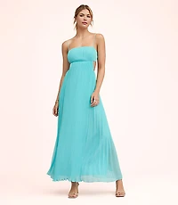 Lately Pleated Cutout Maxi Dress