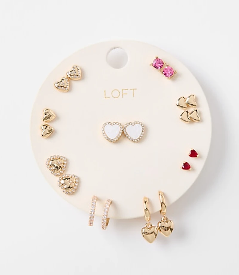 Heart Stud Earring Set