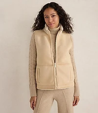 Haven Well Within Faux Suede and Sherpa Reversible Vest