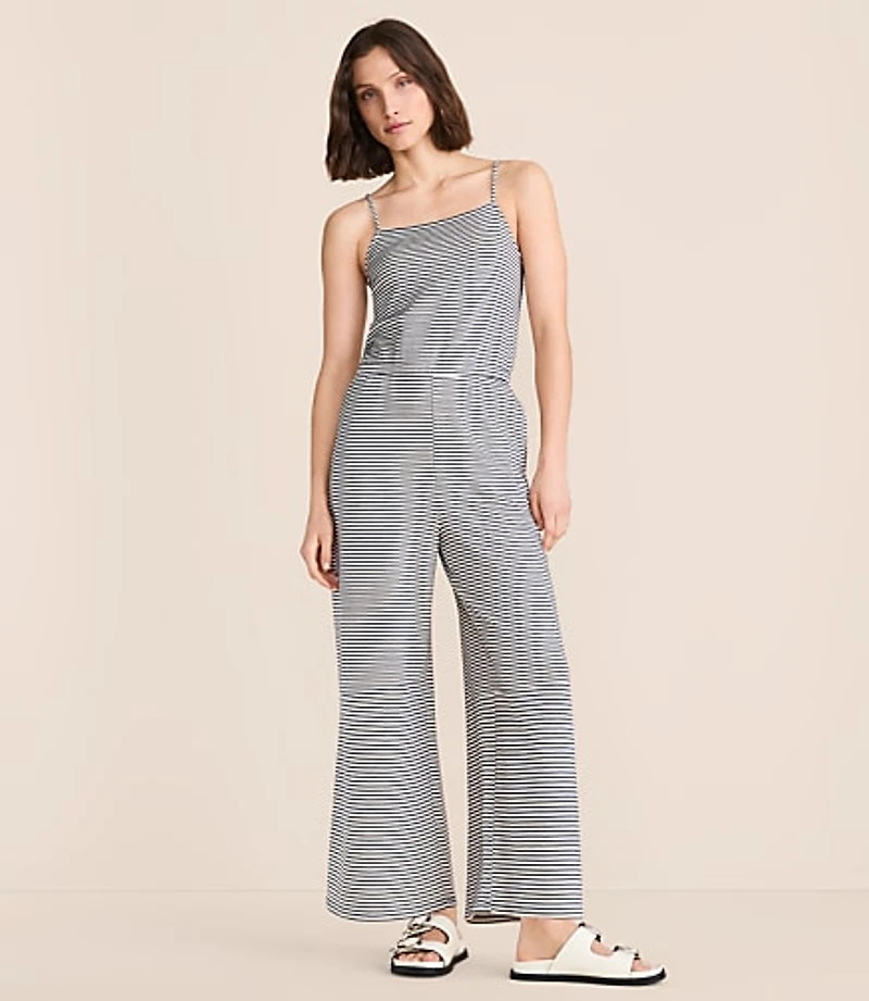 Lou & Grey Striped Strappy Palazzo Jumpsuit