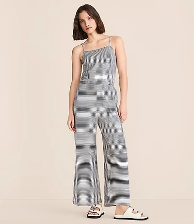 Lou & Grey Striped Strappy Palazzo Jumpsuit