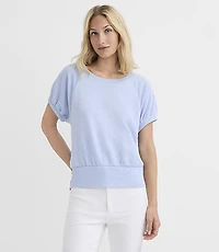 Banded Hem Sweatshirt Top