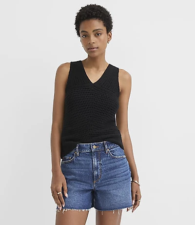 Open Stitch Sweater Tank Top
