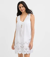 LOFT Beach Eyelet Poplin Swimsuit Coverup