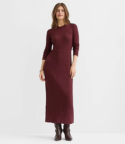 Petite Ribbed Shoulder Button Midi Dress
