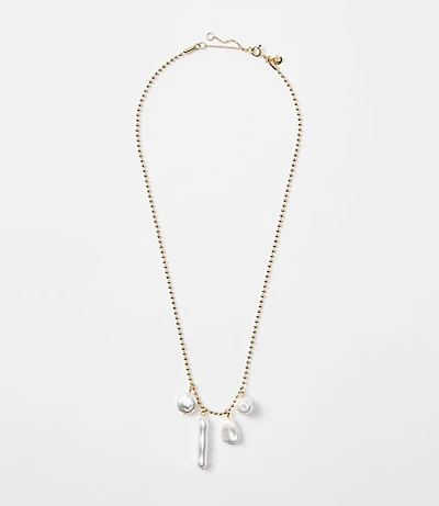 Pearlized Modern Pendant Necklace