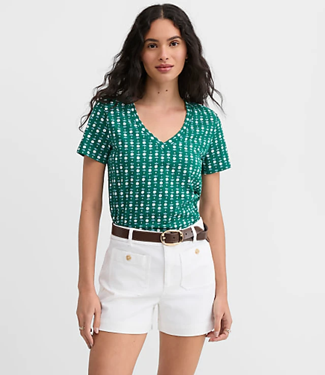 Floral Everyday V-Neck Tee