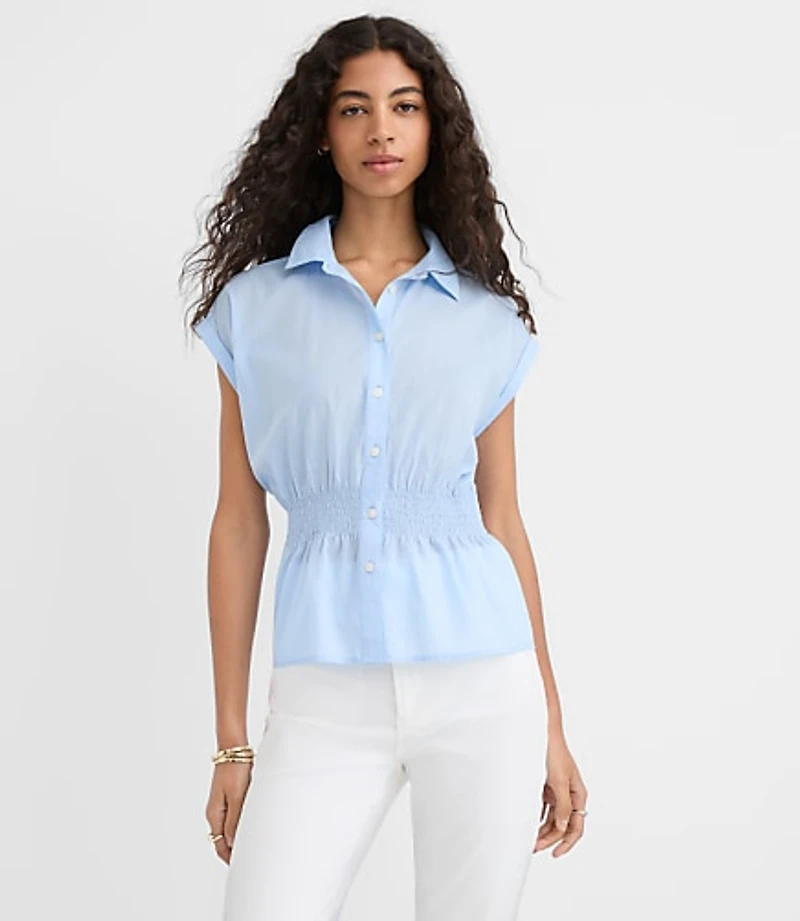 Smocked Waist Shirt