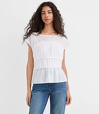 Ruched Wedge Top