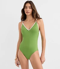 LOFT Beach Cutout Back One Piece Swimsuit