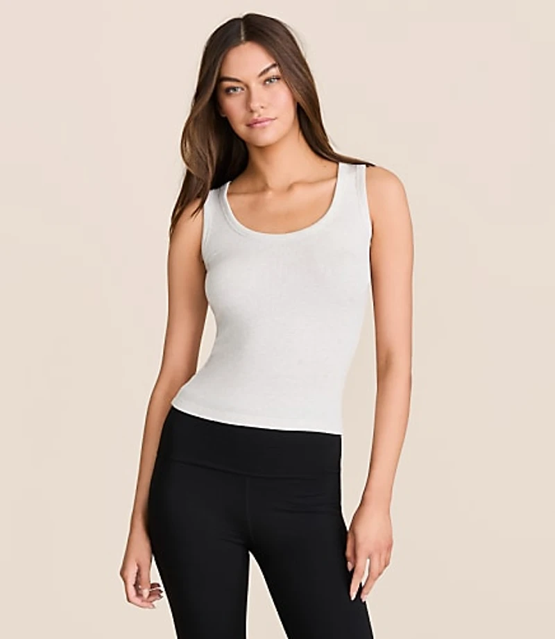 Petite Lou & Grey Heathered Ribbed Tank Top