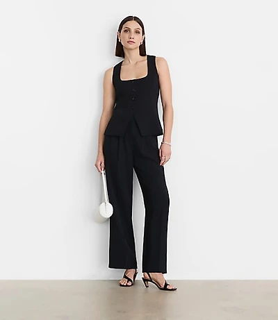 Petite LOFT Versa Crepe Drape Tank Vest