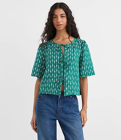 Floral Bow Blouse