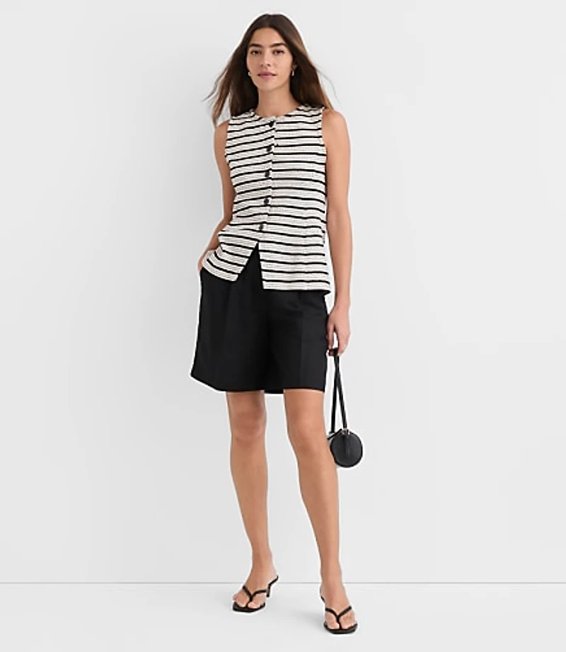 Stripe Textured Knit Vest