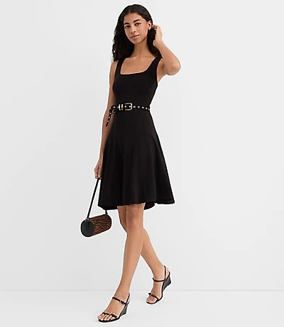Ponte Seamed Mini Dress