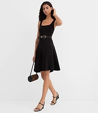 Ponte Seamed Mini Dress