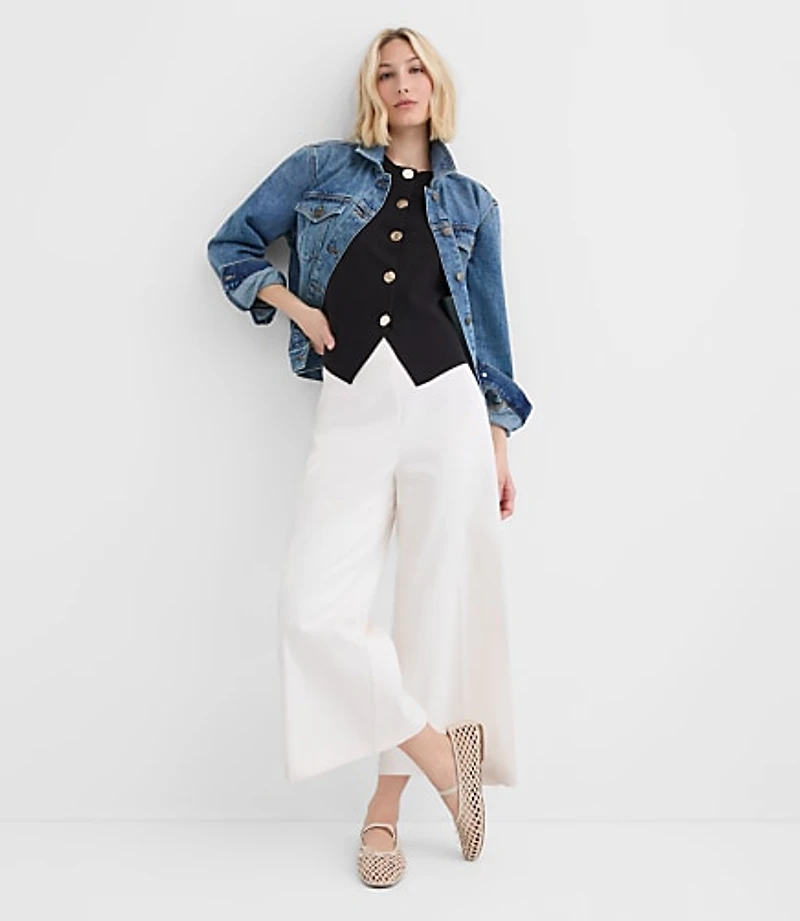 Darted Side Zip Culottes