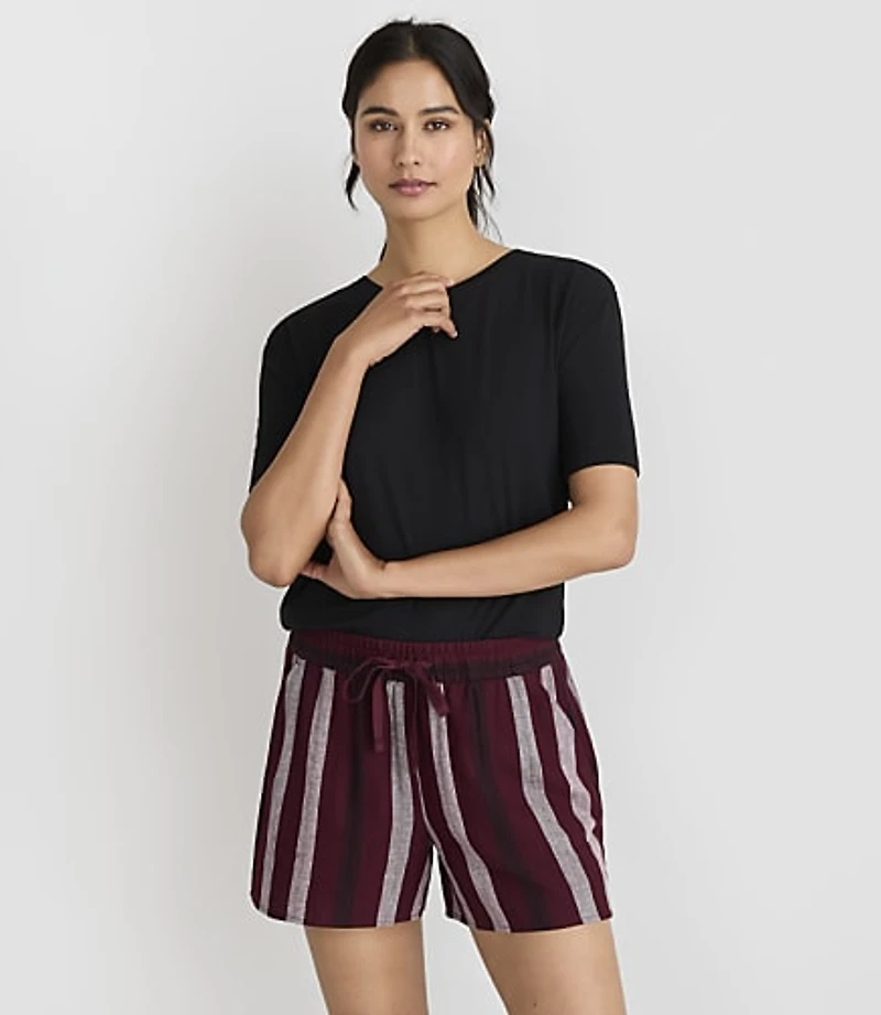 Lou & Grey Striped Linen Cotton Shorts