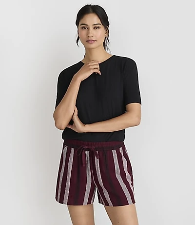 Lou & Grey Striped Linen Cotton Shorts