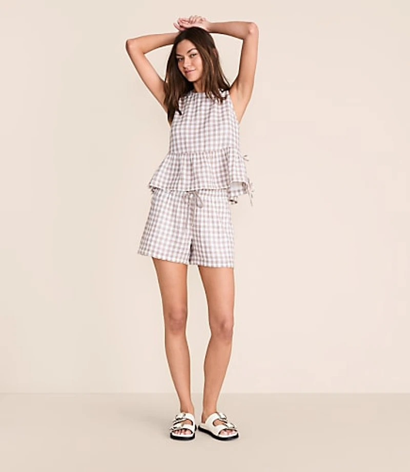 Lou & Grey Checkered Triple Cloth Shorts