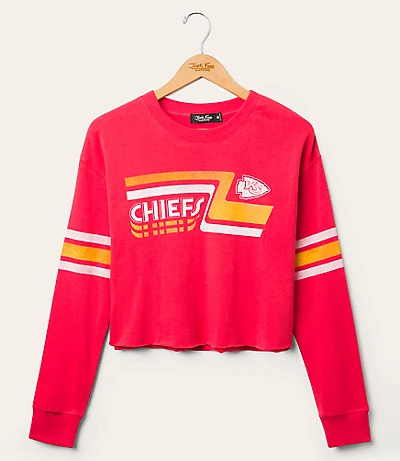 Junk Food Kansas City Chiefs Retro Crop Fleece