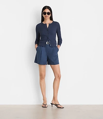 Petite LOFT Versa Ribbed Cardigan