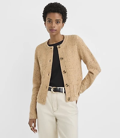 Flecked Sweater Jacket