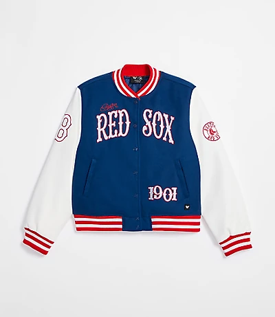 Wild Collective Red Sox Varsity Jacket