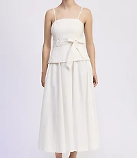 En Saison Samantha Mixed Media Midi Dress