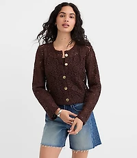 Petite Crochet Cardigan