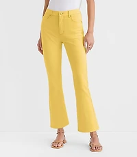 Rivete Tall Curvy High Rise Kick Crop Jeans Daffodil Bloom