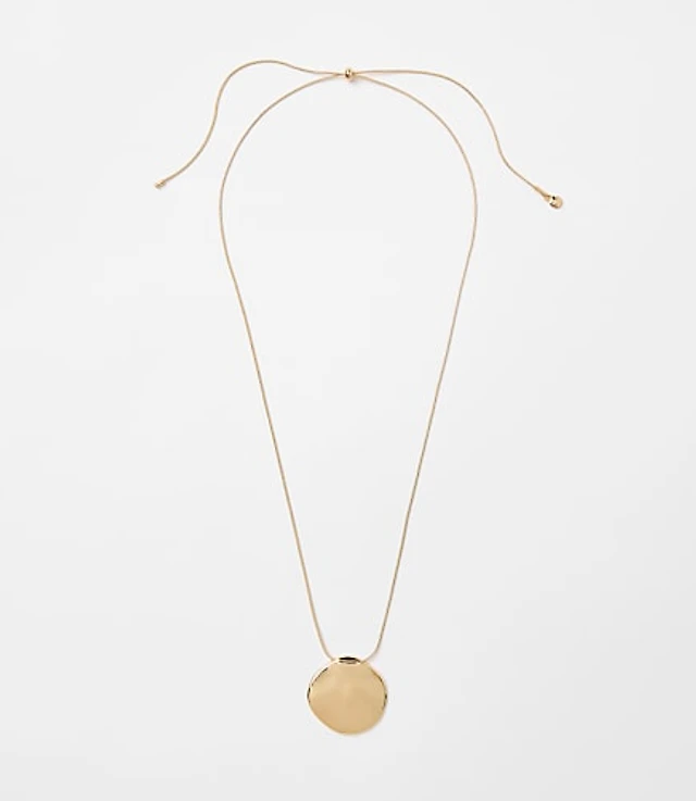 Coin Pull Tie Pendant Necklace