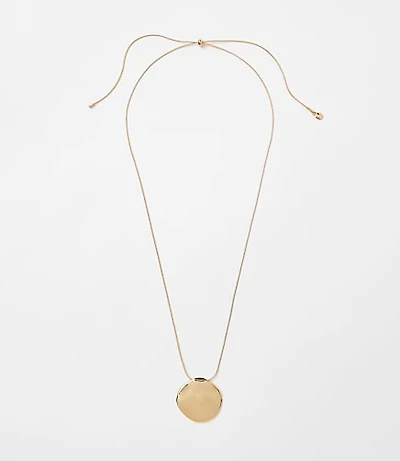 Coin Pull Tie Pendant Necklace