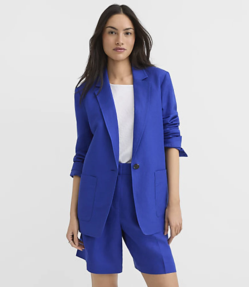 Linen Blend Modern Blazer