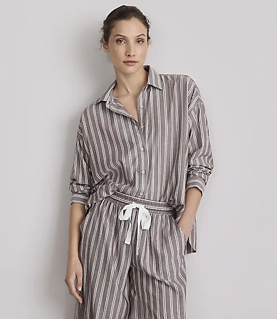 Lou & Grey Striped Twill Pajama Shirt