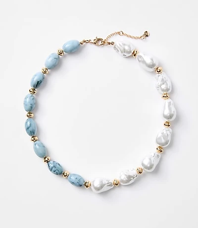 Pearlized Chunky Statement Necklace
