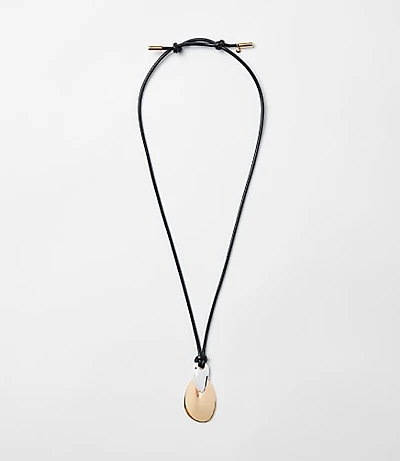 LOFT Versa Mixed Metal Cord Statement Necklace