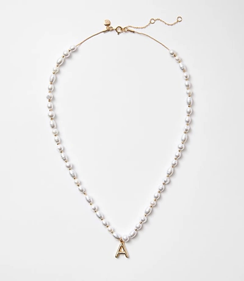 Pearlized Initial Necklace