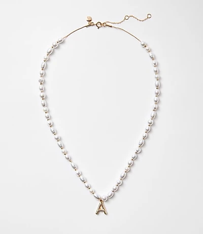 Pearlized Initial Necklace