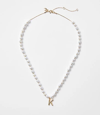 Pearlized Initial Necklace