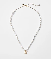 Pearlized Initial Necklace