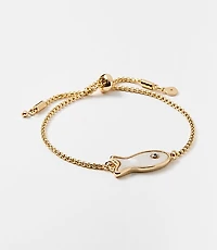 Mother Of Pearl Fish Pull Tie Bracelet