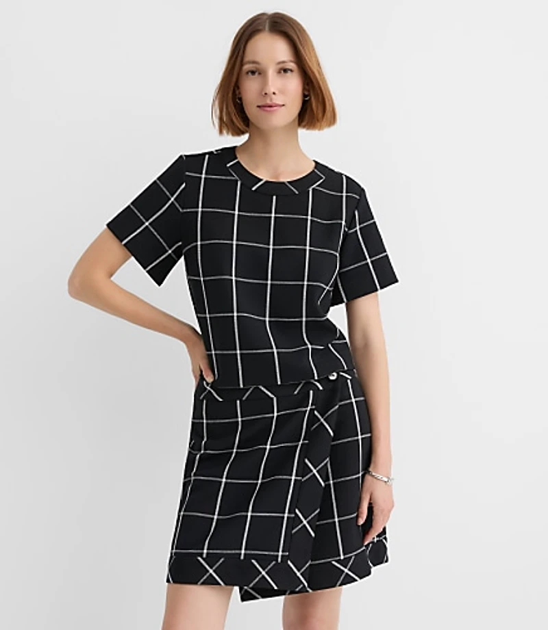 Windowpane Frame Neck Top