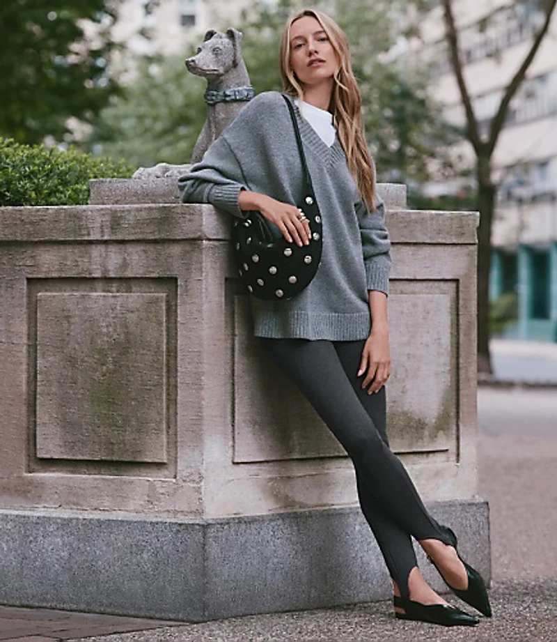 Stirrup Leggings Heathered Ponte