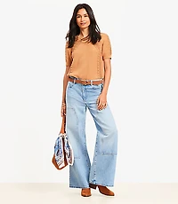 High Rise Wide Leg Carpenter Jeans Classic Indigo Wash